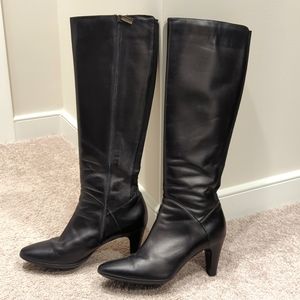 Aquatalia made in Italy Waterproof High Heel Leather Boots size 10
